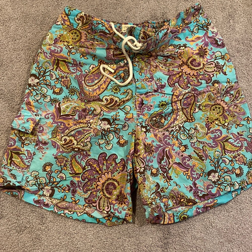 Men’s Patterned Ondademar Swim Trunk - M - 7” Inseam - Great Condition